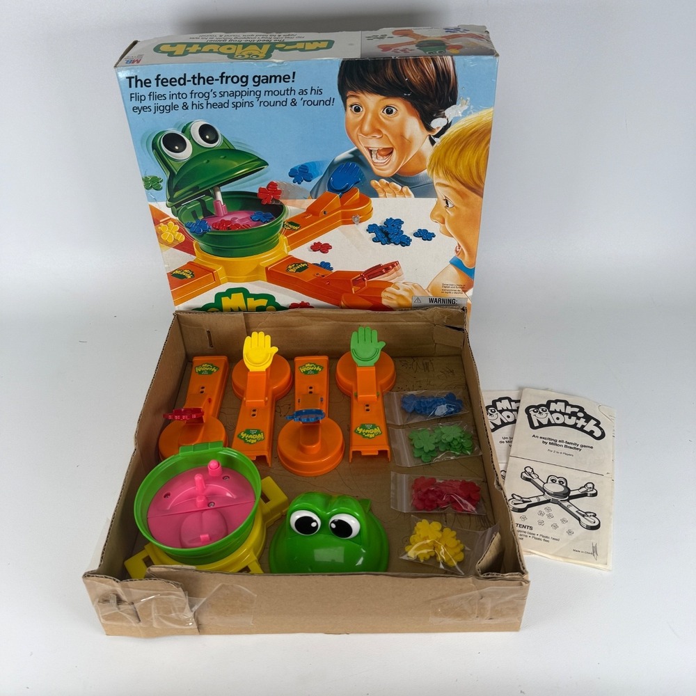 VINTAGE Mr Mouth Game COMPLETE‎ WORKS MB 1987 Feed the Frog
